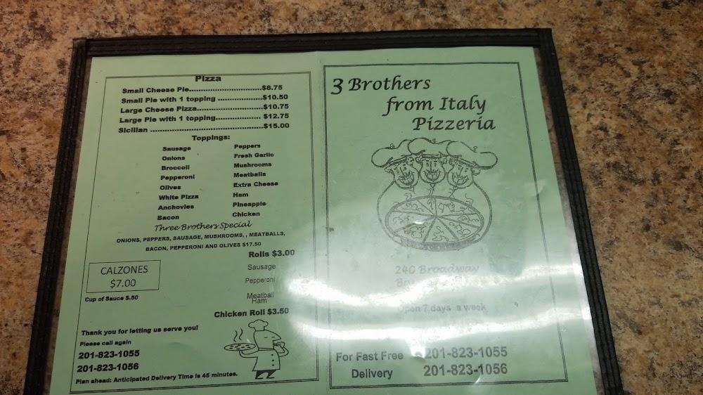 3 Bros Pizzeria Menu image 1